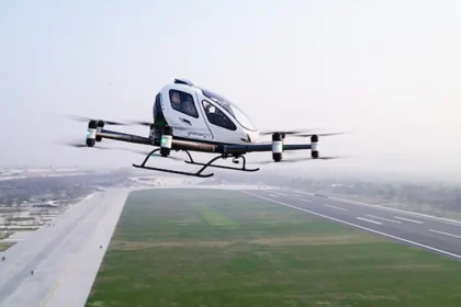 The first electric drone taxi that flew in this country